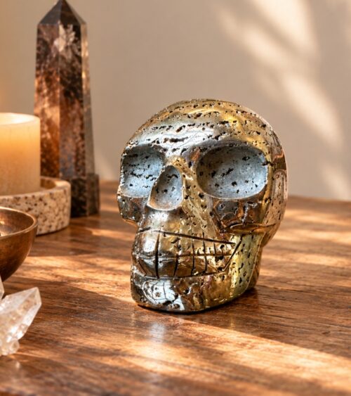 Pyrite Skull in Altar