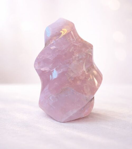 Rose Quartz Crystal Flame