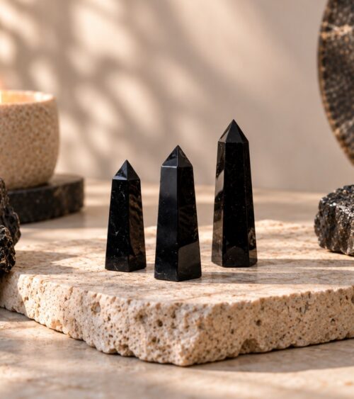 Small Black Obsidian Towers