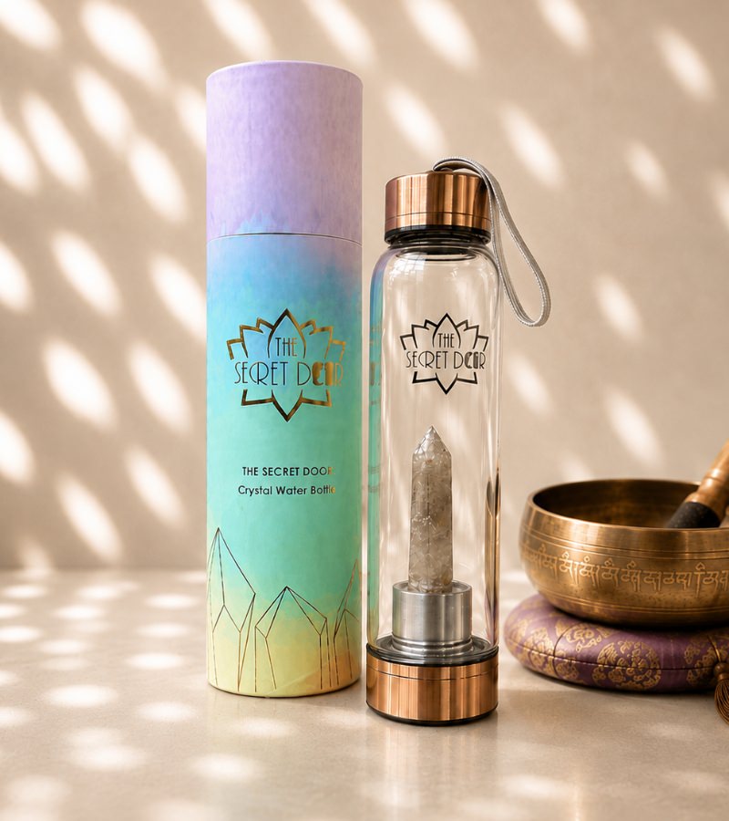 Smoky Quartz Elixir Crystal Water Bottle