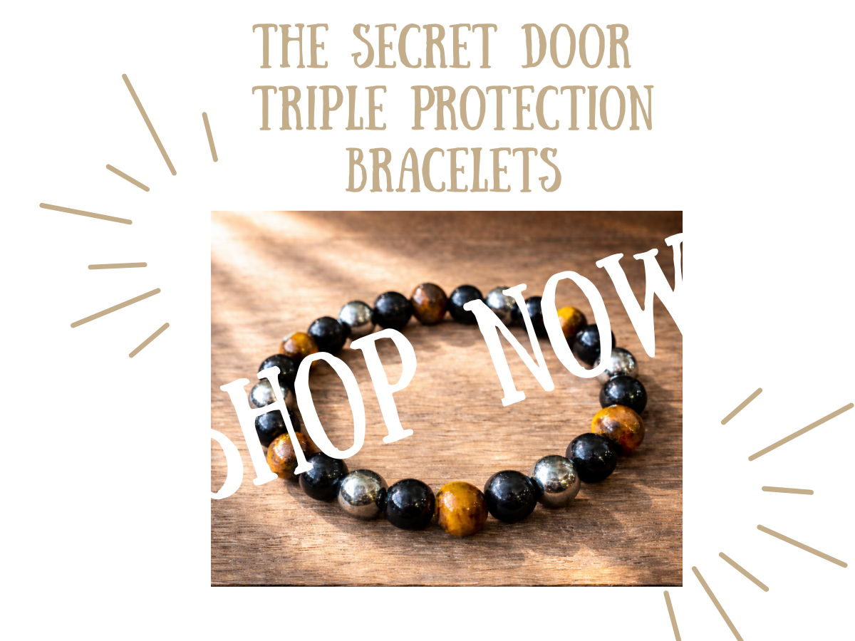 The Secret Door’s Triple Protection Bracelet – Black Obsidian, Tiger Eye & Hematite