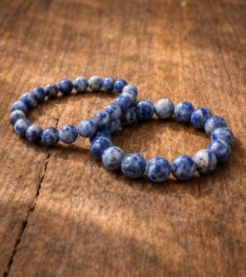 10mm and 6mm Spotted Sodalite Crystal Bracelets