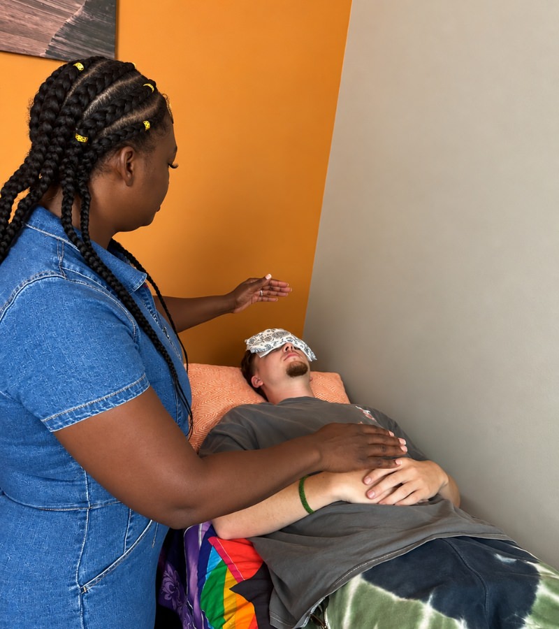 Raina Munson Reiki Master and Client Raina Munson Reiki Master and Client