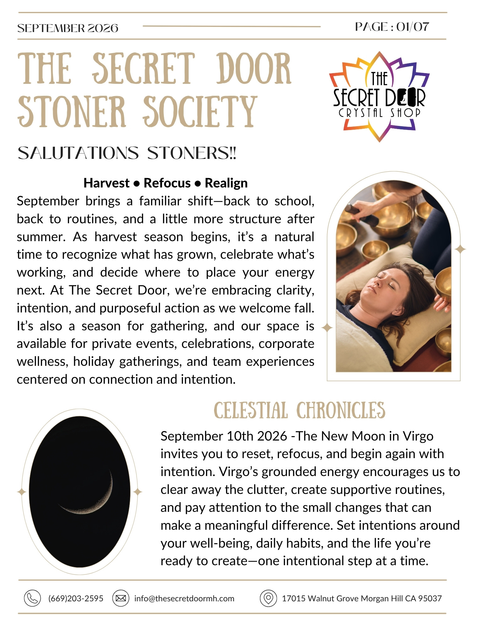 September 2026 The Secret Door Newsletter September 2026