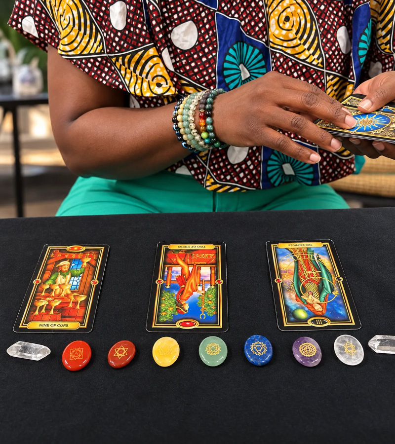 Tarot Reading With Chakra Stones and Crystals Tarot Reading With Chakra Stones and Crystals